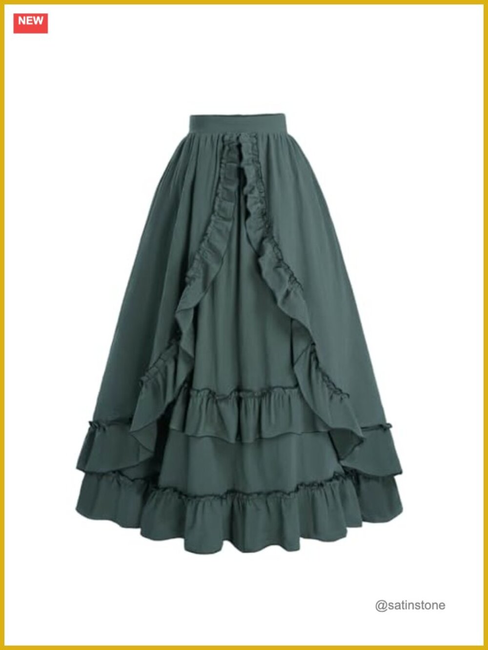 High Waist Victorian Renaissance Maxi Skirt with Pockets
